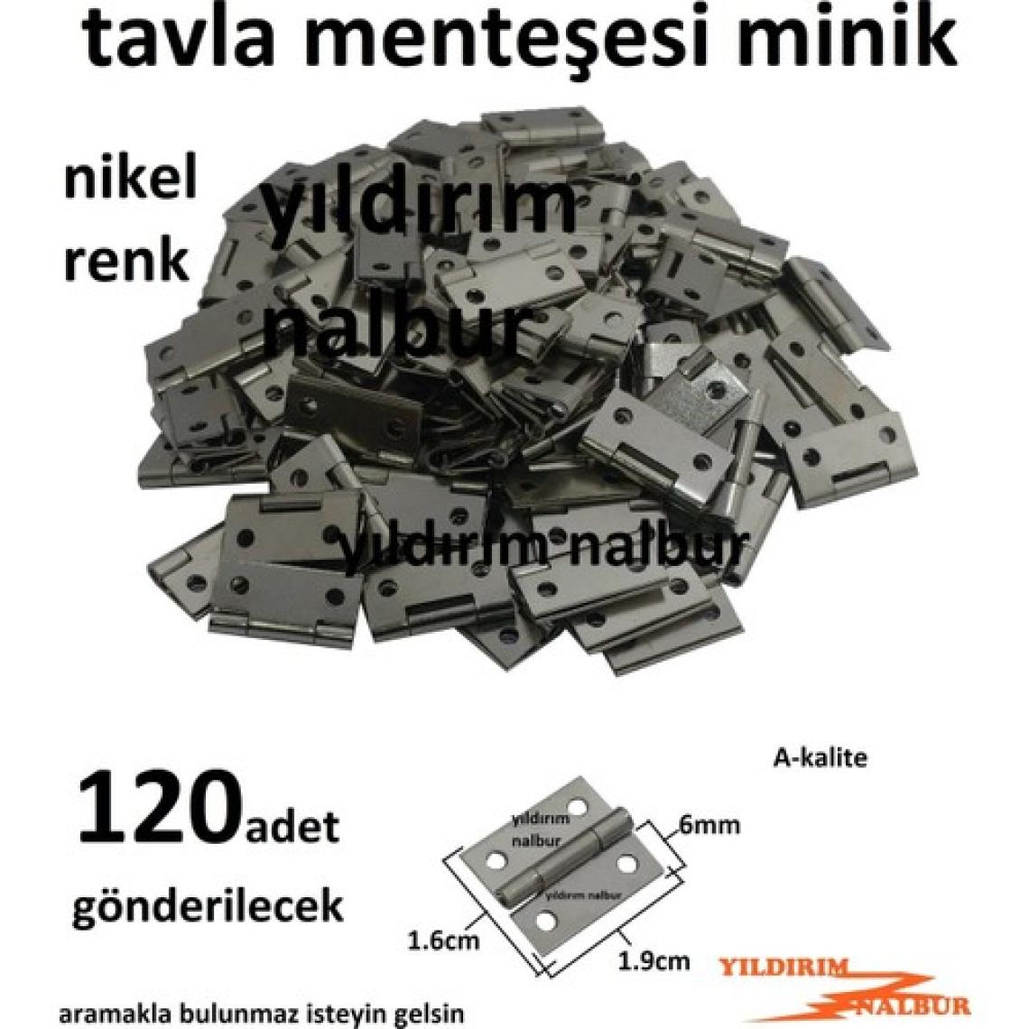 Yıldırım Tavla Menteşesi Nikel Renk Mini Boy 1.9 cm Kutu Aksesuar Menteşe