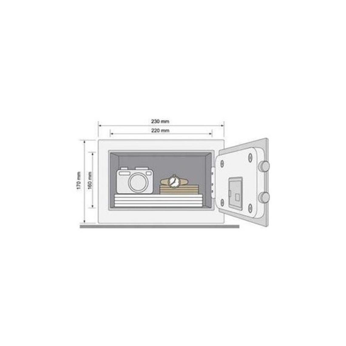 Yale YSV/170/DB1 Kollu Mini Boy Beyaz Dijital Para Kasası