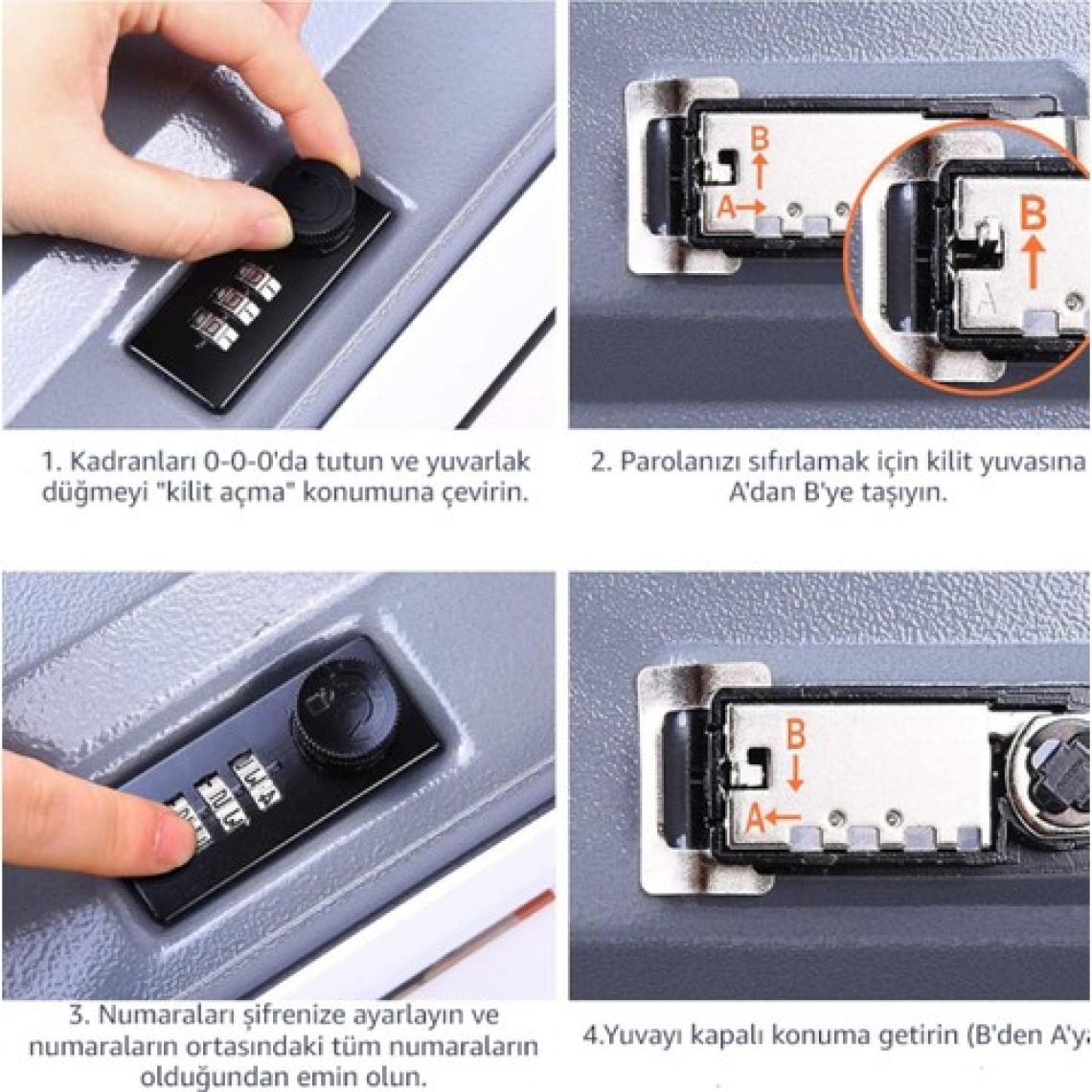 Mühlen Secret Safe 240 Büyük Boy Kitap Şekli Gizli & Şifreli Para ve Değerli Eşya Kasas