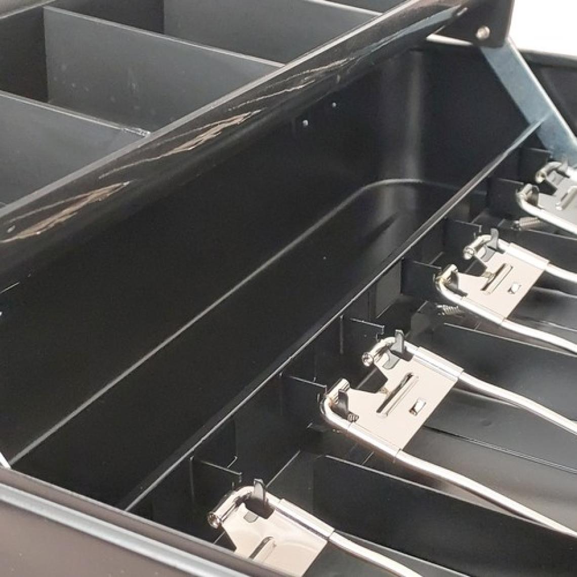 Saypos 4 Banknot 5 Bozuk Para Gözlü Taşıma Kulplu Metal Para Kasası 30X24X9CM