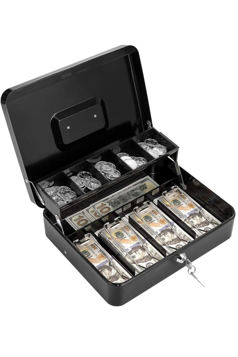 Mühlen Cash Box CB300 Fonksiyonel Taşınabilir Anahtarlı Para Çekmecesi/kutusu Otomatik Para Rafları