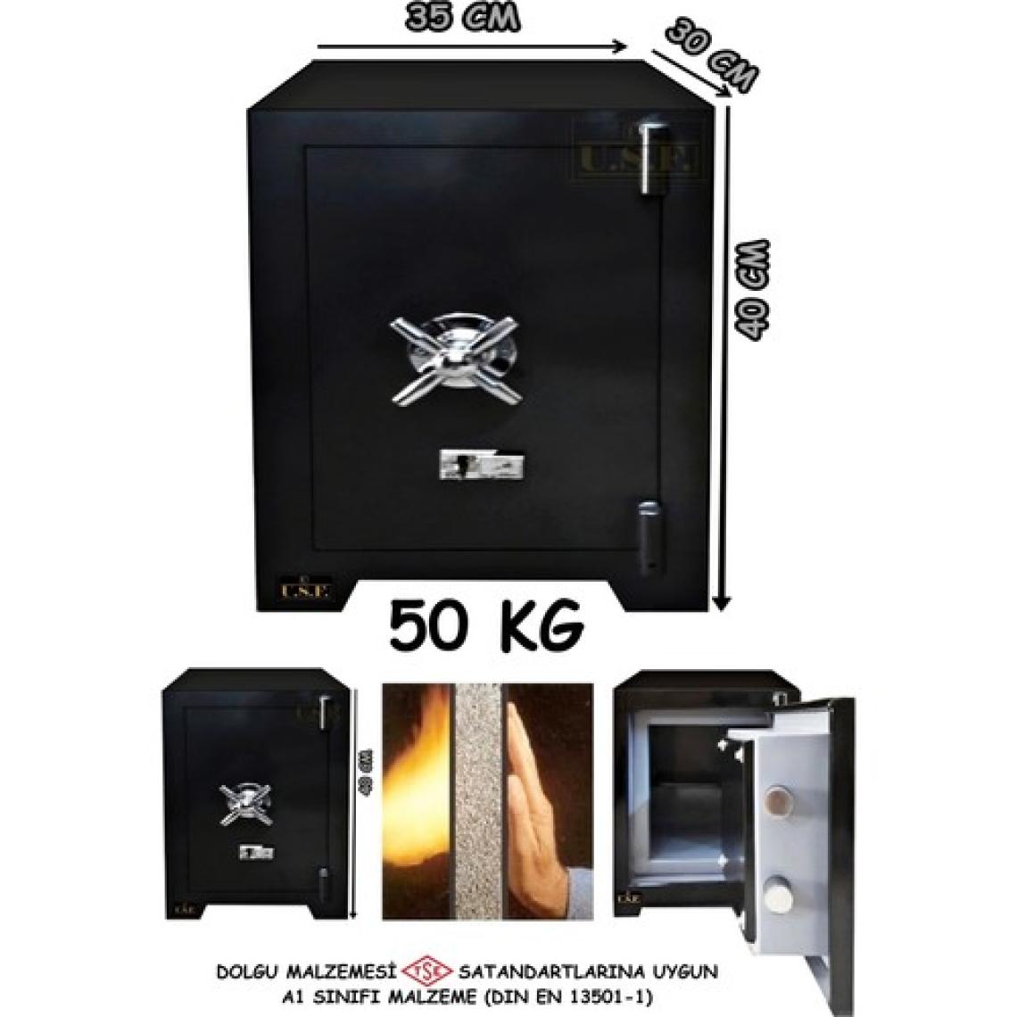 U.S.F Ev ve Ofis Tipi Çelik Para Kasası 40 cm -50kg