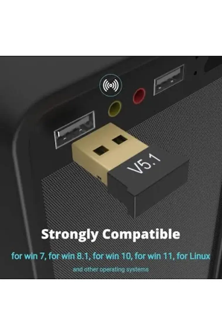Boblov Bluetooth 5.1 Doungle V5.1 USB Bluetooth Adaptörü Alıcı Verici Mini Kablosuz Bluetooth Dongle
