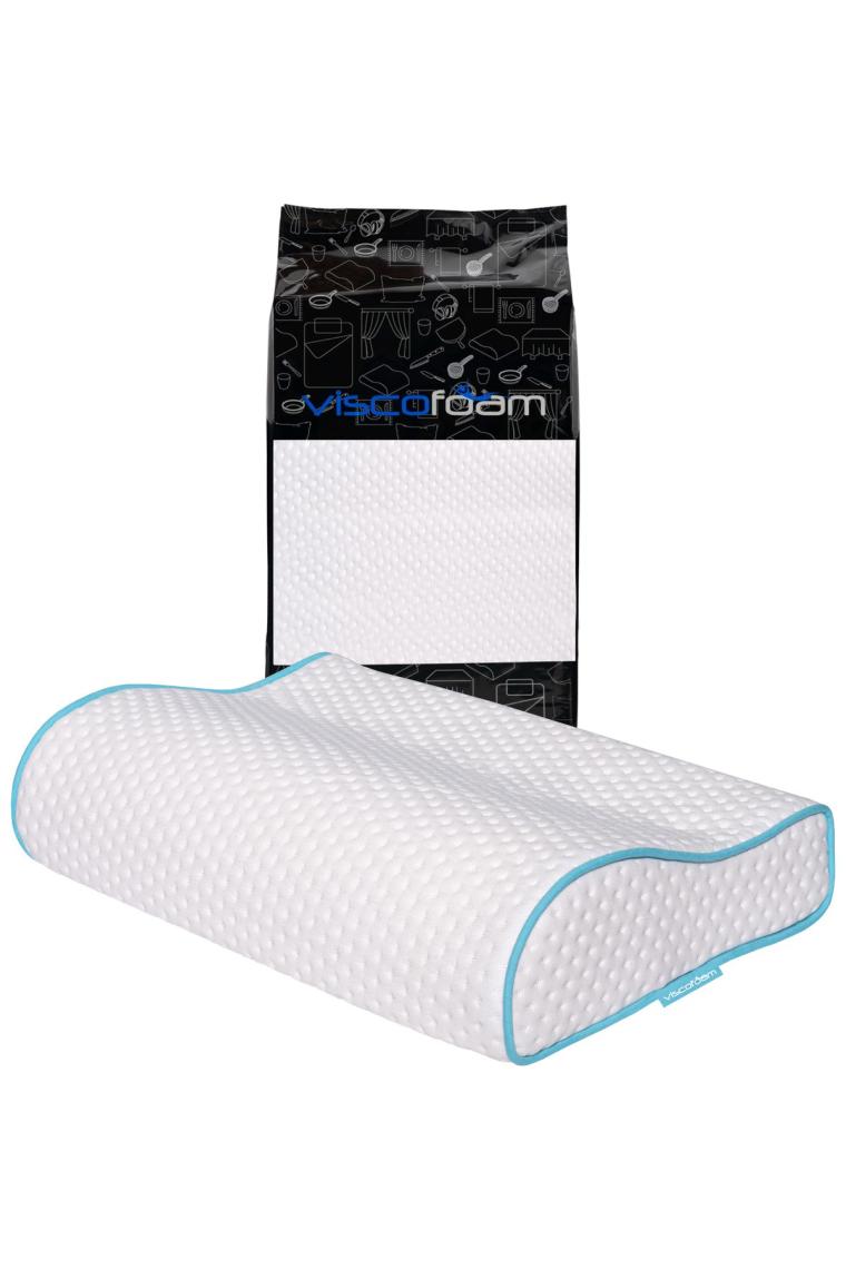 Boyun Destekli Ortopedik Yastık Visco Yastık 47x30x10-8cm