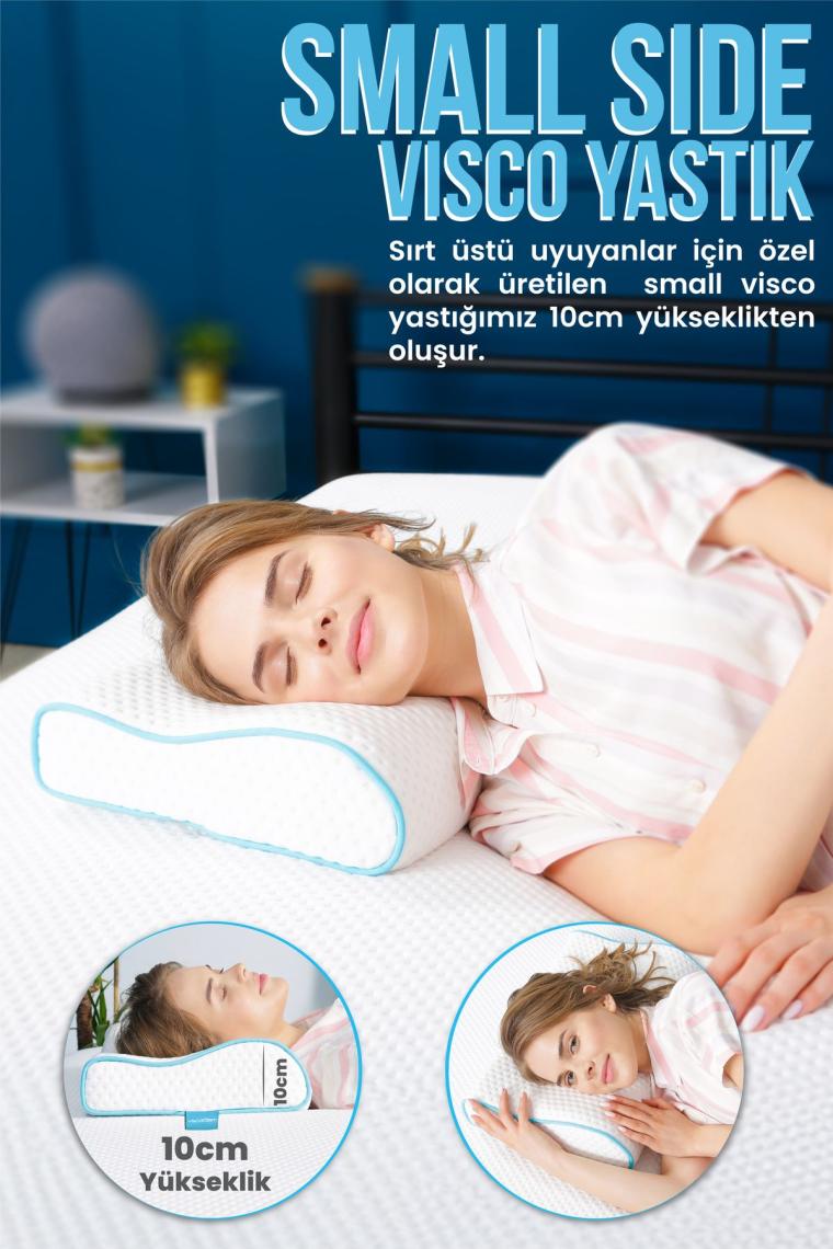 Boyun Destekli Ortopedik Yastık Visco Yastık 47x30x10-8cm