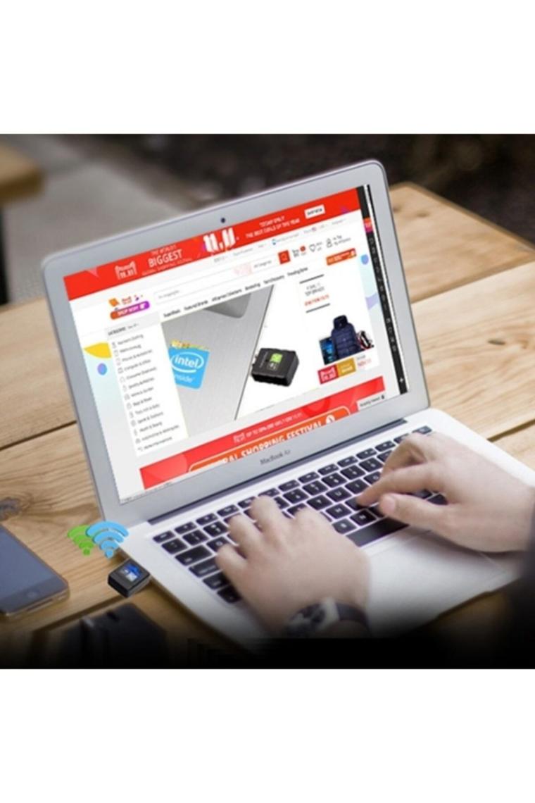 Ally Çift Bant 600 Mbps 2.4 Ghz +5 Ghz USB Kablosuz Wifi Adaptör AL-33245