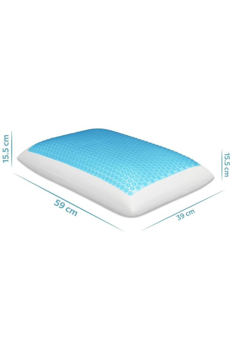 Bonni Terletmeyen Ortopedik Yastık Serinleten Visco Yastık Jelli Yastık 59x39x15.5cm
