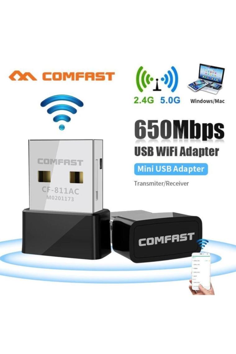 Comfast 650 Mbps Usb Mini Wifi Adaptörü Rtl811 5ghz Kablosuz Alıcı