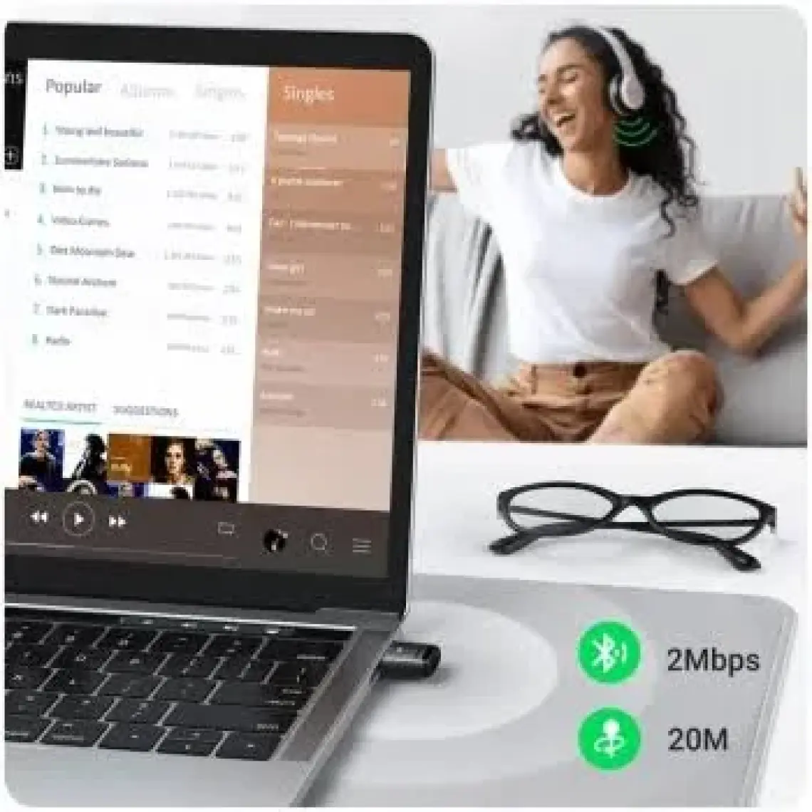 Ugreen USB Bluetooth 5.0 Mini Dongle Adaptör