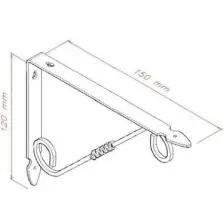 Ferforje Raf Altı Konsol 120X150 Mm