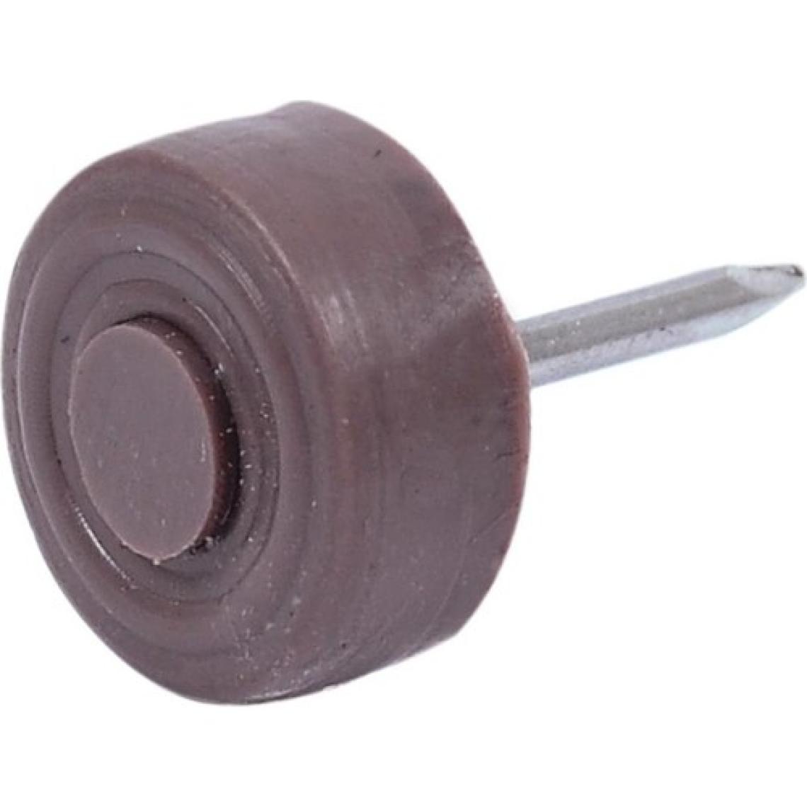 Çivili Masa Sandalye Zemin Koruyucu Plastik Ayak Kahve 25'li Set Çap 16 mm