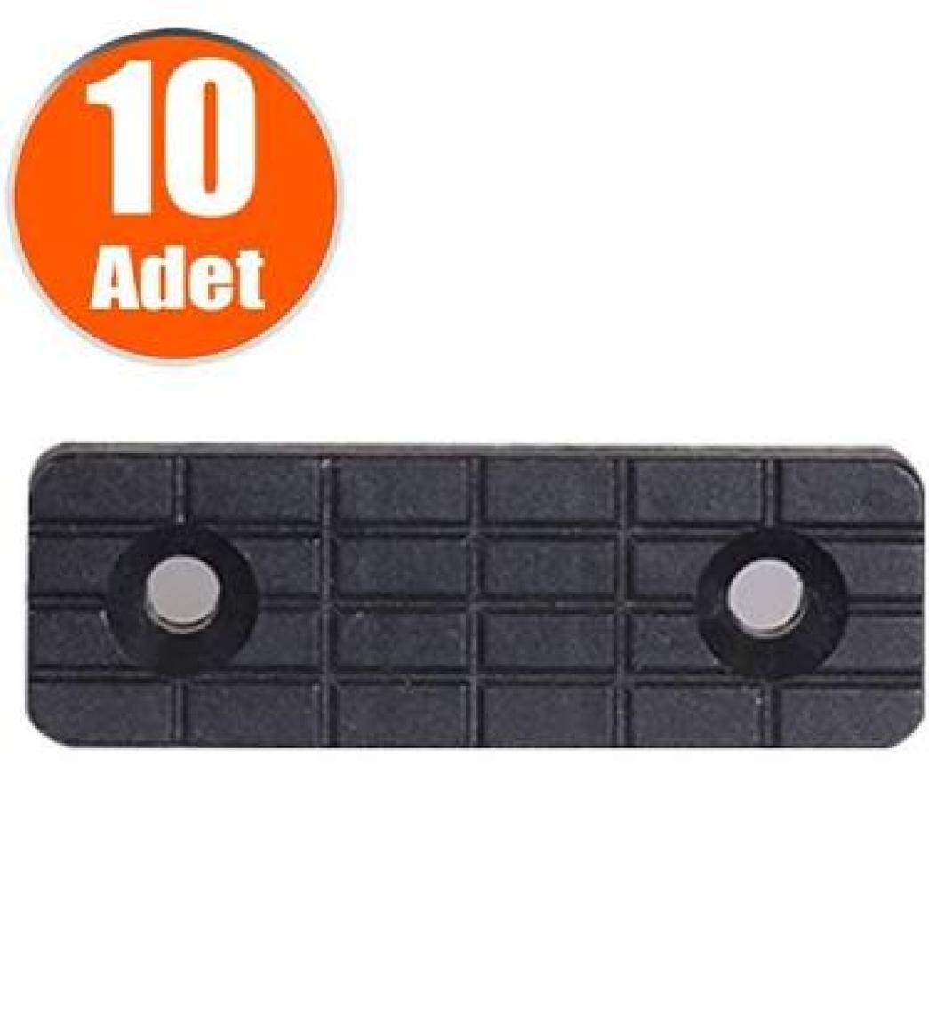 Badem10 Plastik Takoz Ayak Baza Papucu Denge Çubuğu Takozu 5 cm (10 Adet) Siyah