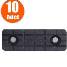 Badem10 Plastik Takoz Ayak Baza Papucu Denge Çubuğu Takozu 5 cm (10 Adet) Siyah