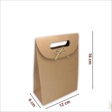 Süsle Bebek ve Parti El Geçmeli Kraft Karton Çanta 16 x 12 x 6 cm - 12 Adet