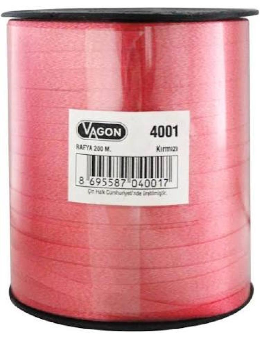 Vagon Rafya Balon İpi Kurdele Kırmızı 153300004194