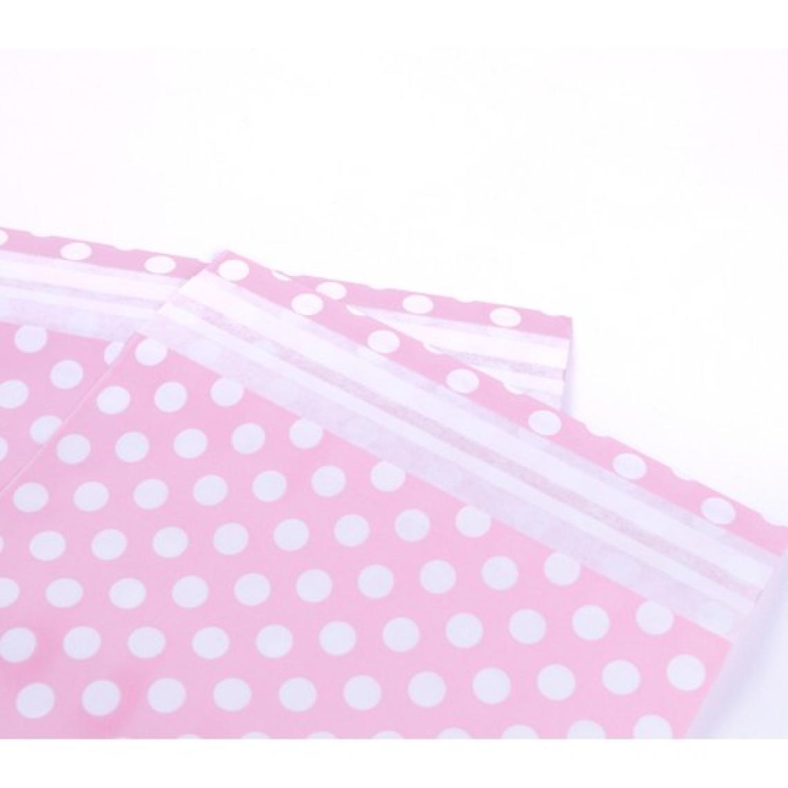 Pembe beyaz puantiye hediye paketi, 20x20 cm  5 adet