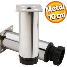 Badem10 Dolap Ayarlanabilir Mobilya Kanepe Baza Koltuk Metal Destek Yükseltici Ayağı Ayakları Krom 10 Cm