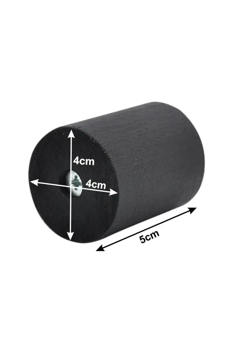 X-Perk - Oval Masa Sandalye Mobilya Koltuk Ayak Yükseltici 6'lı Siyah 5 cm