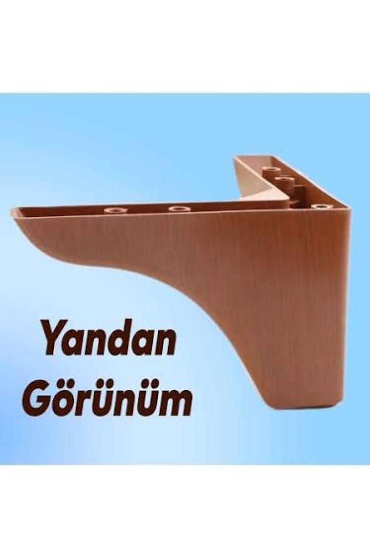 Nzb Mobilya Kanepe Sehpa Puf Koltuk Ayağı 10 Cm Kahve Baza Ayak
