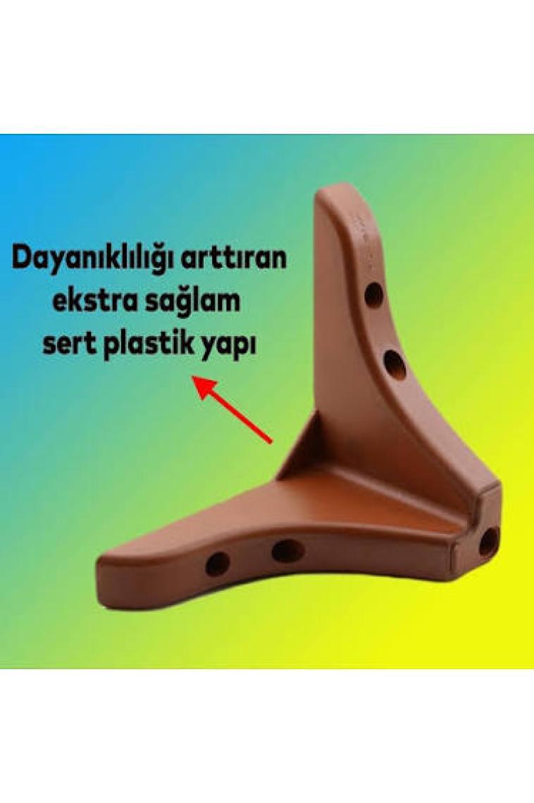 Nzb Mobilya Kanepe Sehpa Puf Koltuk Ayağı 10 Cm Kahve Baza Ayak
