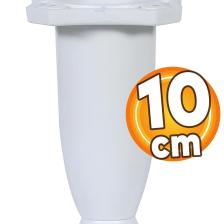 Badem10 Ayarlanabilir Dolap Mobilya Koltuk Kanepe Sehpa Ayağı 10 Cm Plastik Beyaz Ayakları
