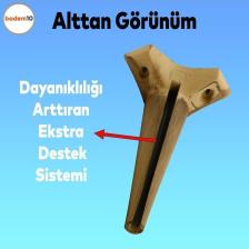 Lüks Mobilya Kanepe Sehpa Tv Ünitesi Koltuk Ayağı 24 cm Açık Kahverengi Desenli Baza Ayak