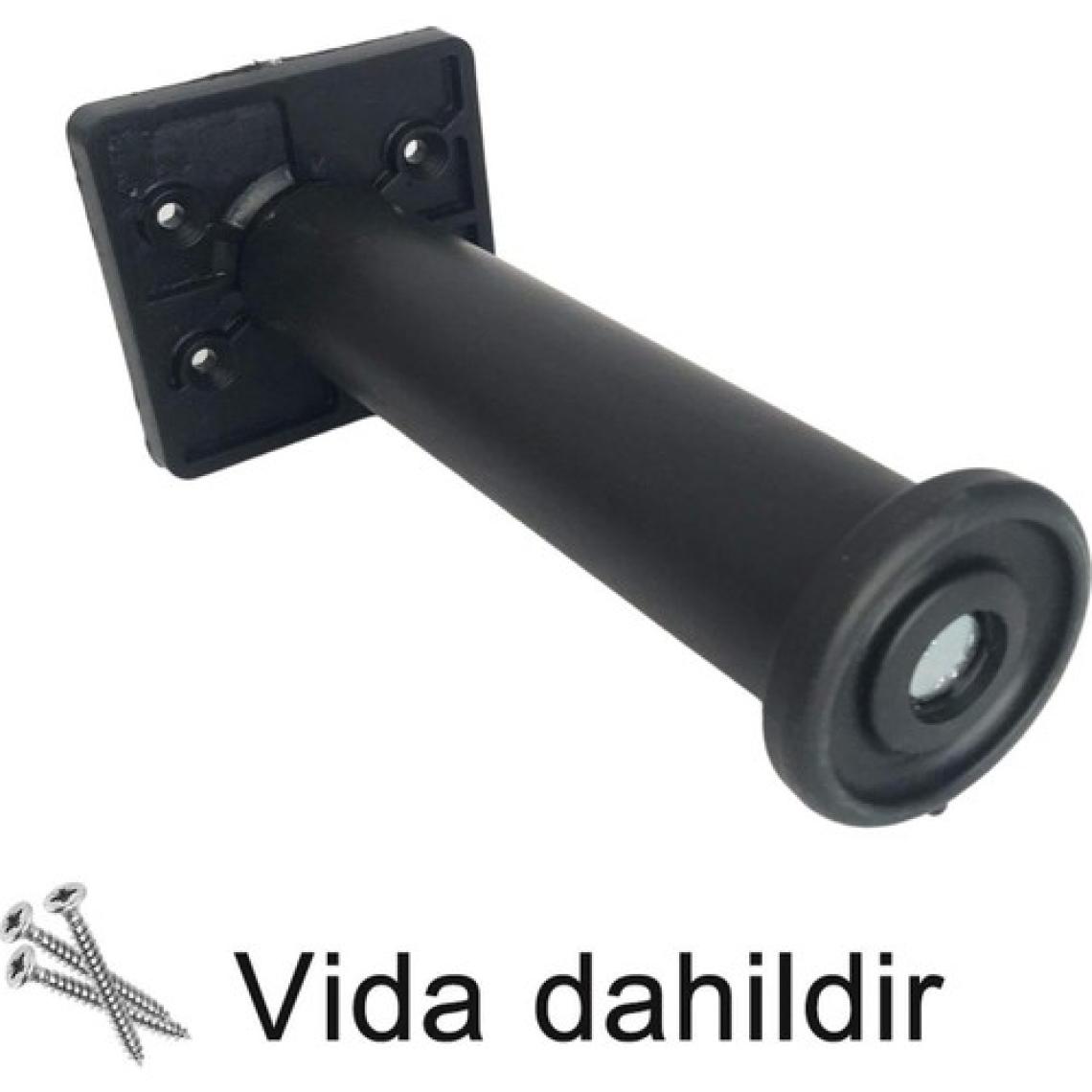 Glaswen Modül Ayarlanabilir Destek Ayağı 15 x 23 cm Siyah Ayak Mobilya Kanepe Baza Koltuk Ünite Ayakları