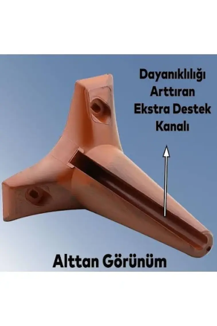 Aspen 6'lı Set Mobilya Tv Ünitesi Çekyat Koltuk Kanepe Baza Destek Ayağı Ayakları 15 Cm Kahverengi