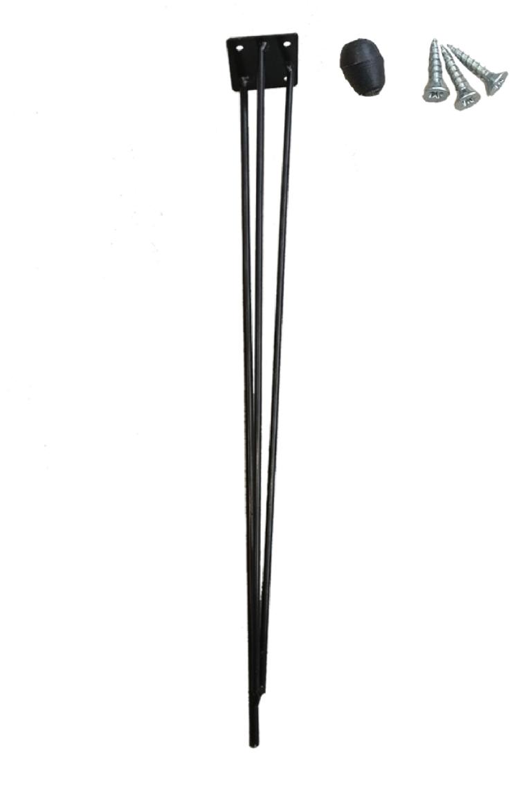 42 Cm Metal Firkete Ayak Masa Orta Sehpa Zigon Kütük Kaşıklık Sandık Siyah Dıy -1 Adet Ayak