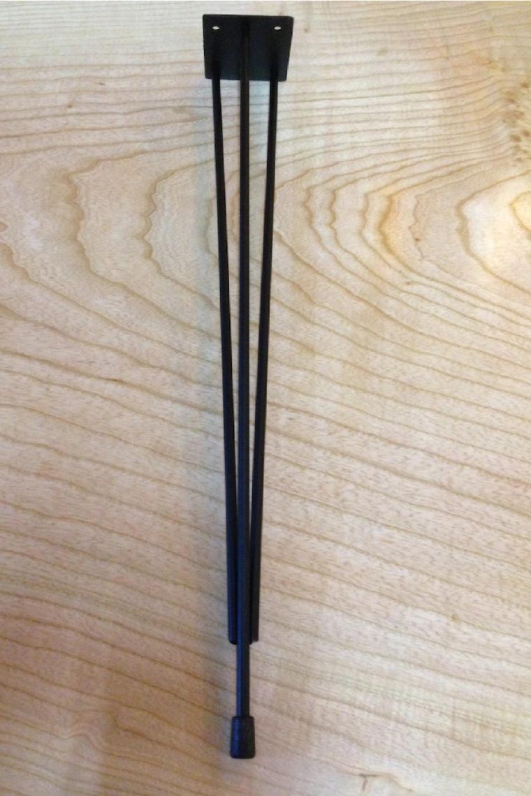 42 Cm Metal Firkete Ayak Masa Orta Sehpa Zigon Kütük Kaşıklık Sandık Siyah Dıy -1 Adet Ayak