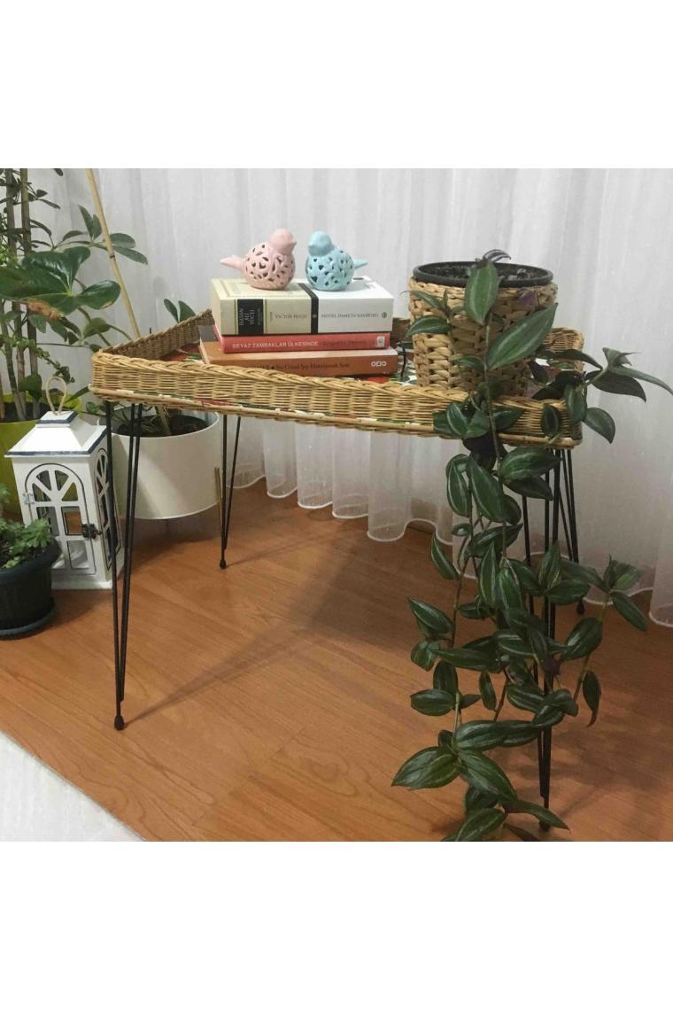 42 Cm Metal Firkete Ayak Masa Orta Sehpa Zigon Kütük Kaşıklık Sandık Siyah Dıy -1 Adet Ayak