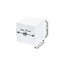 X-Perk Masa Sandalye Mobilya Ünite Kanepe  Koltuk Ayak Yükseltici Ahşap Takoz  6'lı  Set Boy 3 cm  En 3 cm Beyaz