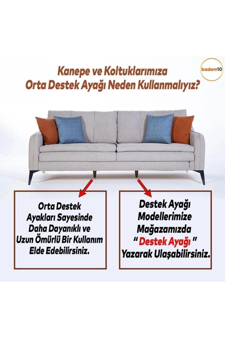 Kale Lüks Mobilya Kanepe Sehpa Tv Ünitesi Koltuk Ayağı 12 cm Siyah Baza Ayak