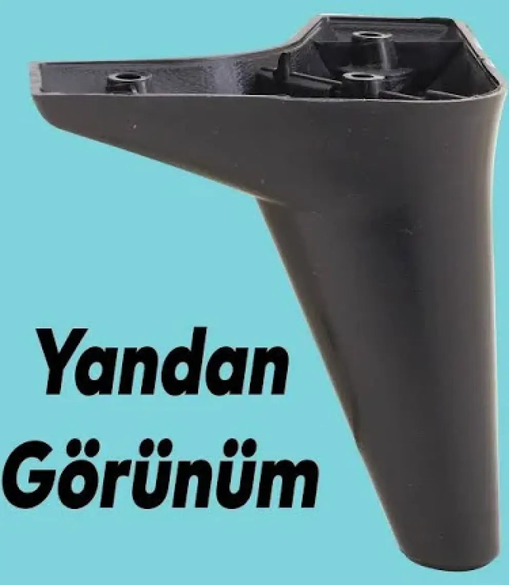 Aspen Lüks Mobilya Kanepe Koltuk Tv Ünitesi Baza Ayağı Ayakları 12 Cm Siyah Ayak (4 ADET)