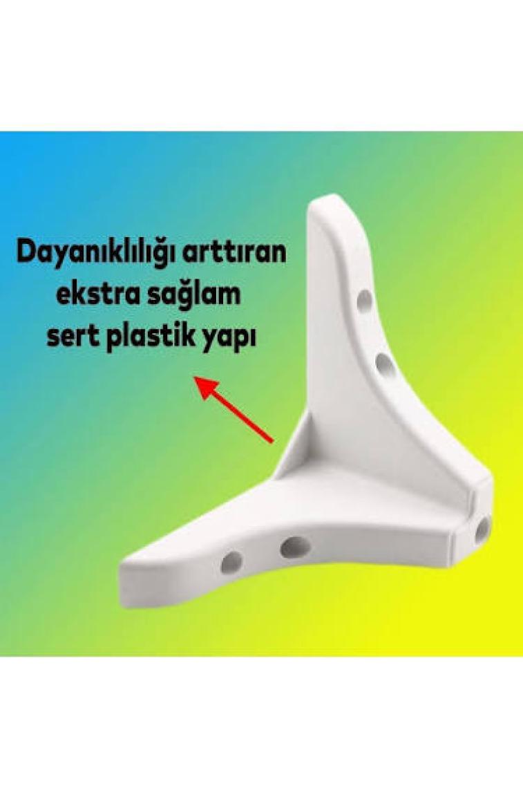 Badem10 Rose Lüks Mobilya Kanepe Sehpa TV Ünitesi Koltuk Ayağı 9.5 cm Beyaz Baza Ayakları