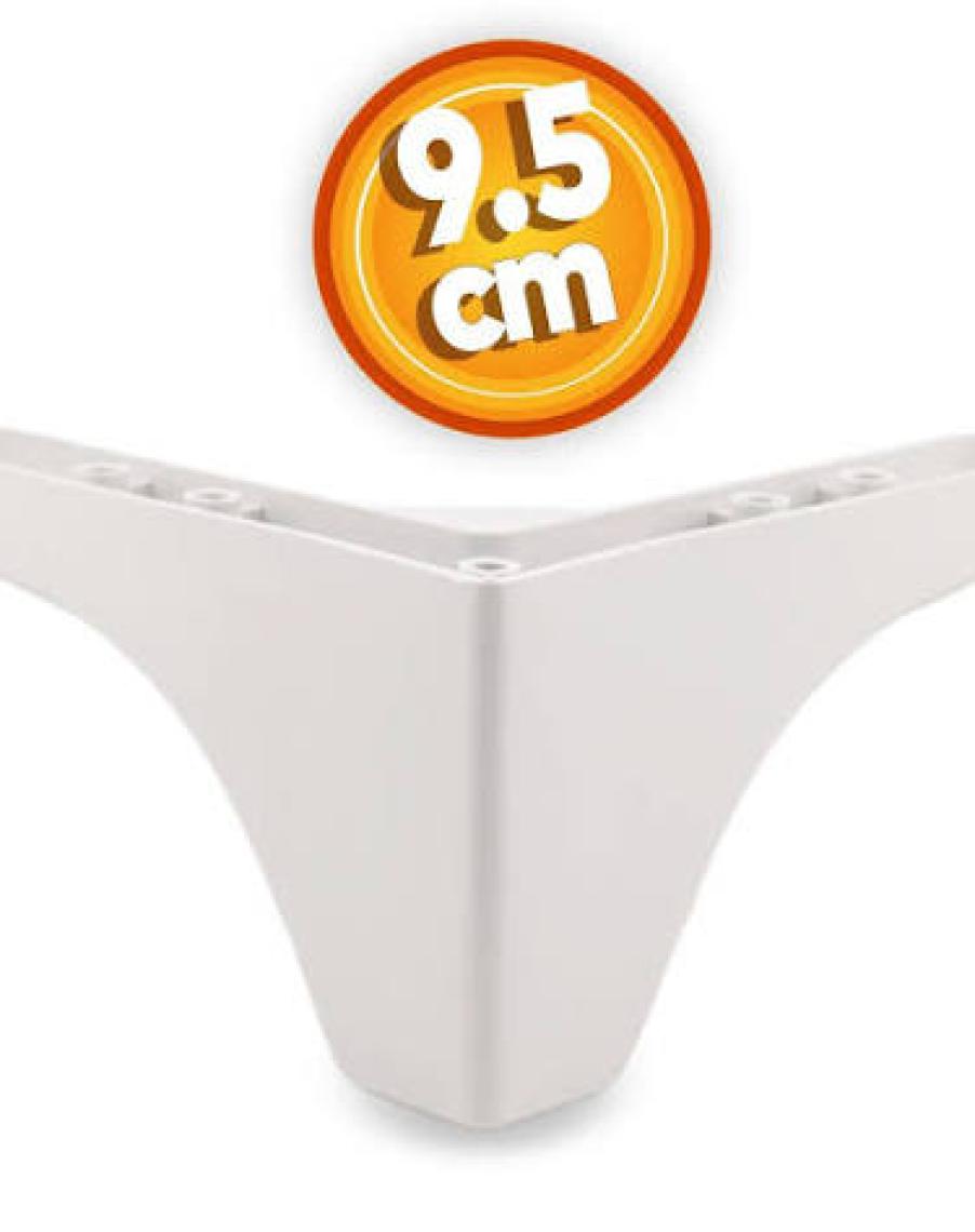 Badem10 Rose Lüks Mobilya Kanepe Sehpa TV Ünitesi Koltuk Ayağı 9.5 cm Beyaz Baza Ayakları