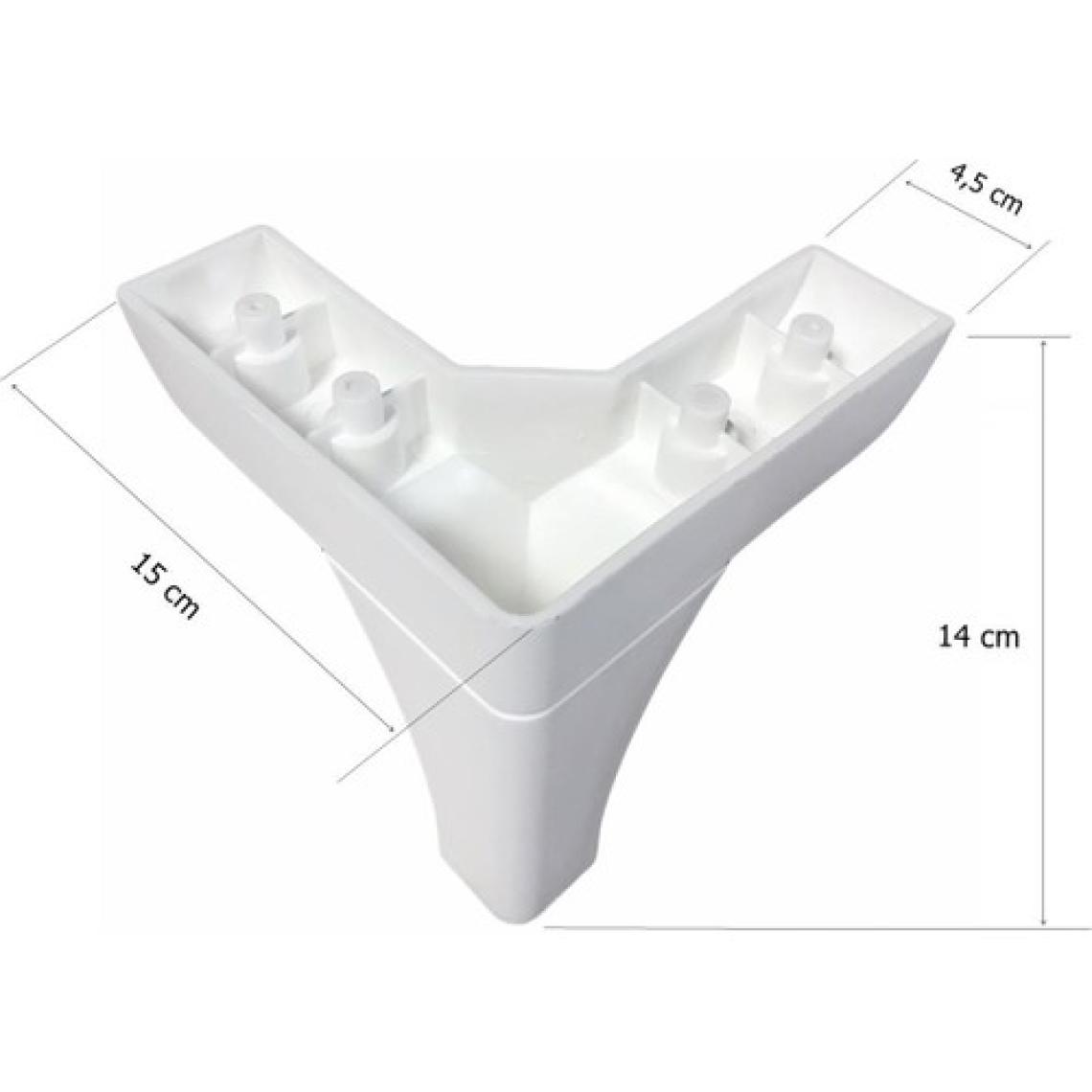 Bella Lükens Ayak Mobilya Koltuk Çekyat Ayağı 14 cm Beyaz