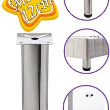 Metal Ayarlanabilir 12 Cm Krom Destek Ayak Mobilya Kanepe Baza Koltuk Dolap Sehpa Tv Ünite Ayağı
