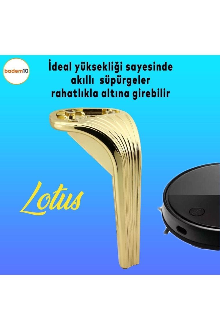 Badem10 Lotus Lüks Mobilya Kanepe Sehpa Tv Ünitesi Koltuk Ayağı 16 Cm Gold Altın Baza Ayakları