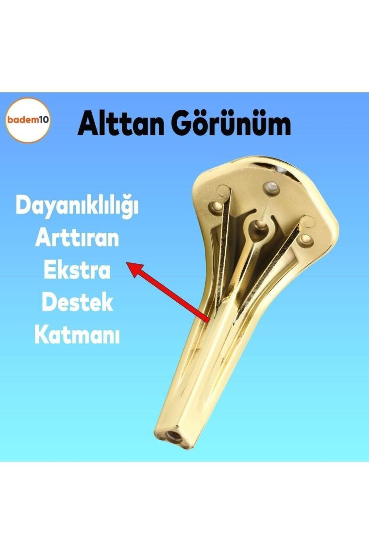 Badem10 Lotus Lüks Mobilya Kanepe Sehpa Tv Ünitesi Koltuk Ayağı 16 Cm Gold Altın Baza Ayakları