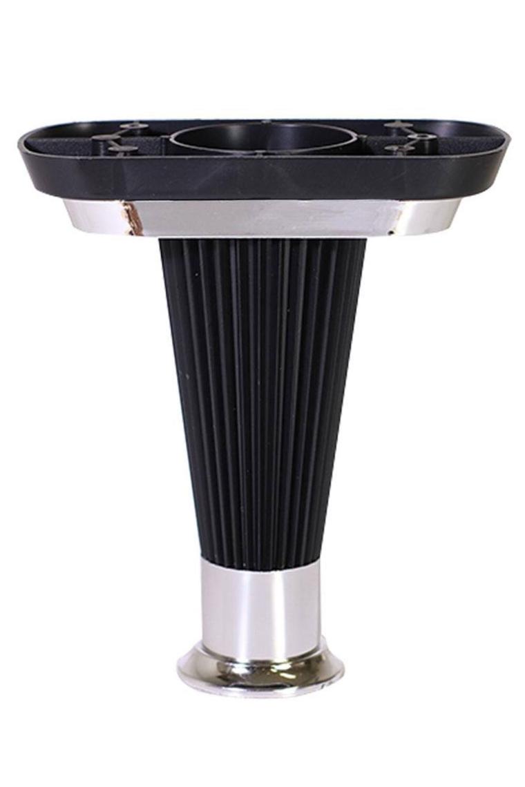Nobel Nitra Mobilya Sehpa Ayağı Baza Ayak 15 cm (Siyah-Krom)