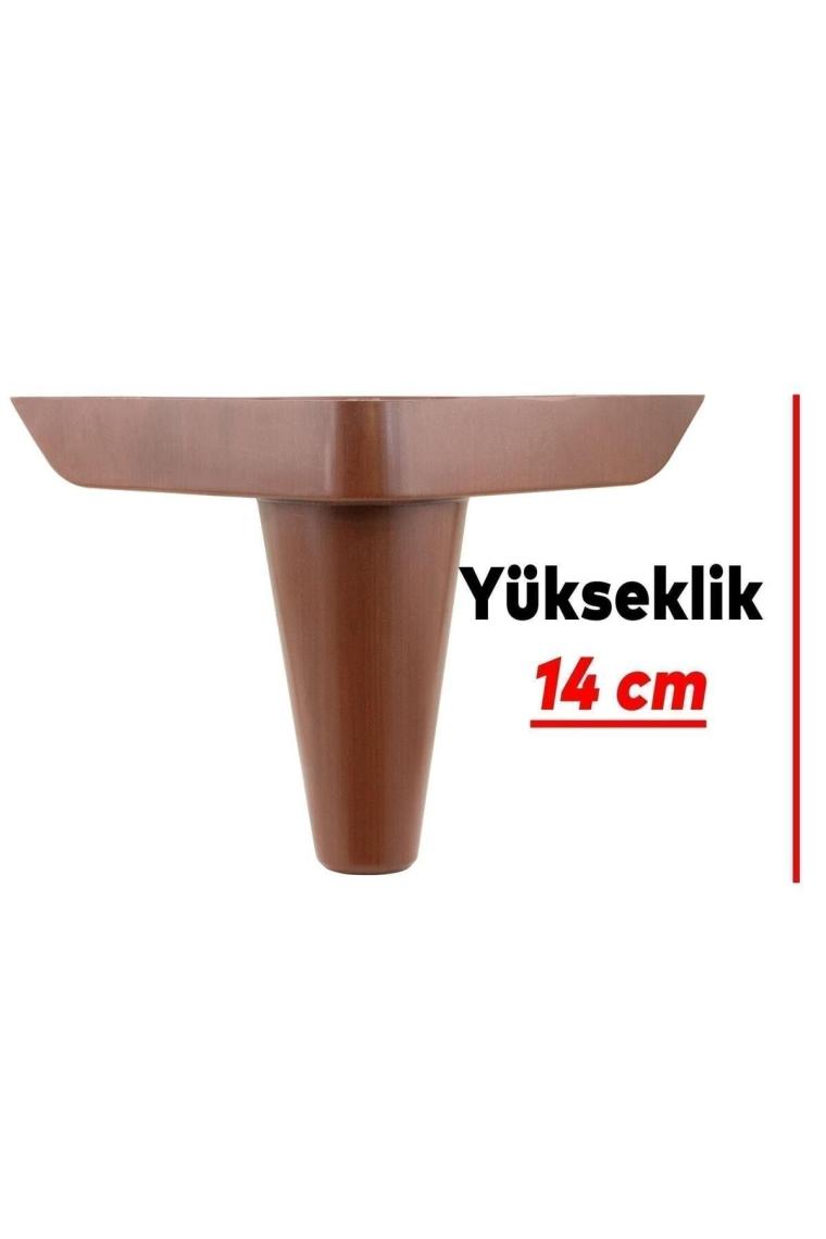 Aspen Lüks Mobilya Kanepe Koltuk Tv Ünitesi Baza Yükseltici Ayağı Ayakları 14 Cm Ahşap Desenli Ayak