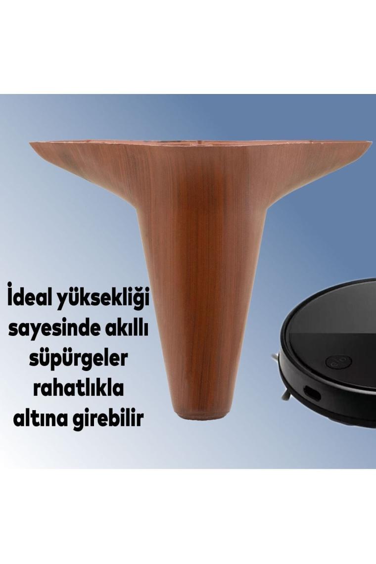 Aspen Lüks Mobilya Kanepe Koltuk Tv Ünitesi Baza Yükseltici Ayağı Ayakları 12 Cm Ahşap Desenli Ayak