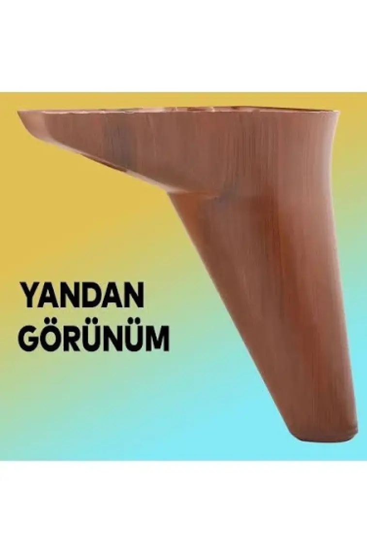 Badem10 Aspen Lüks Mobilya Kanepe Koltuk Tv Ünitesi Baza Ayağı Ayakları 12 Cm Kahverengi Ayak (4 Adet)