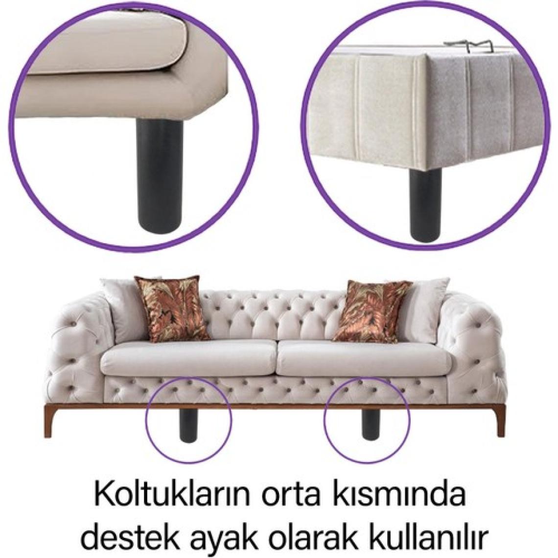 Glaswen 4 Adet Ayarlı Destek Ayağı 9.5 x 14.5 cm Siyah Gizli Ayak M8 Civatalı Incediş Mobilya Kanepe Baza Koltuk
