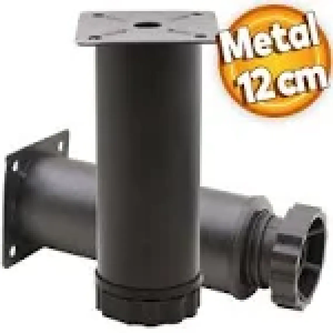 Nzb Mobilya Kanepe Baza Koltuk Metal Destek Ayağı Ayarlanabilir Siyah Ayak 12 cm