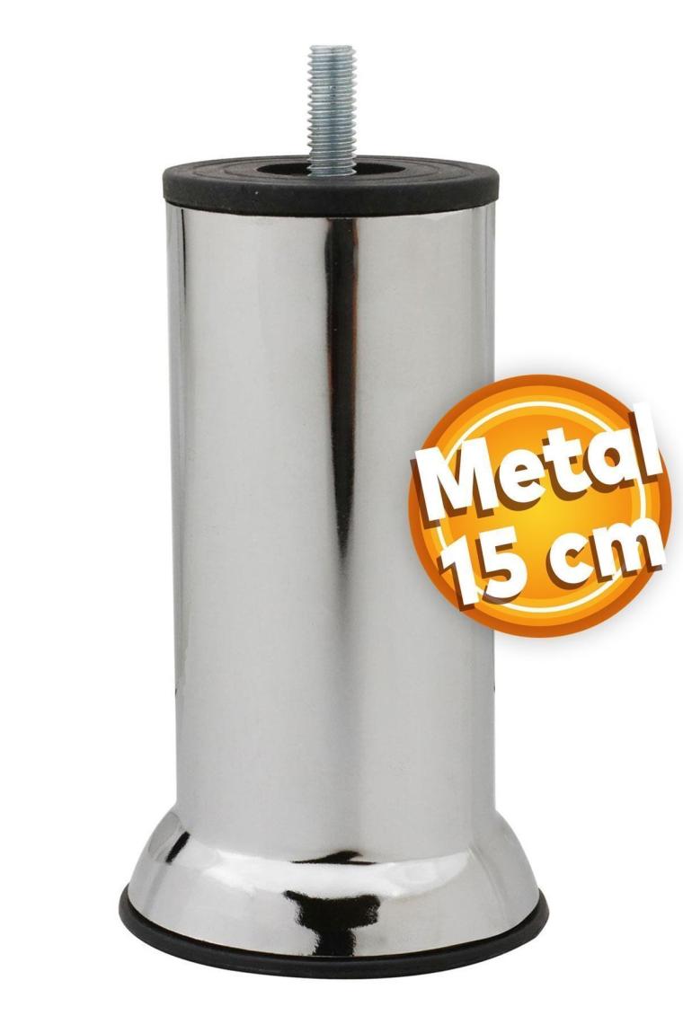 Nzb Mobilya Kanepe Baza Koltuk Destek Ayağı M8 Civata Krom Ayak 15 Cm
