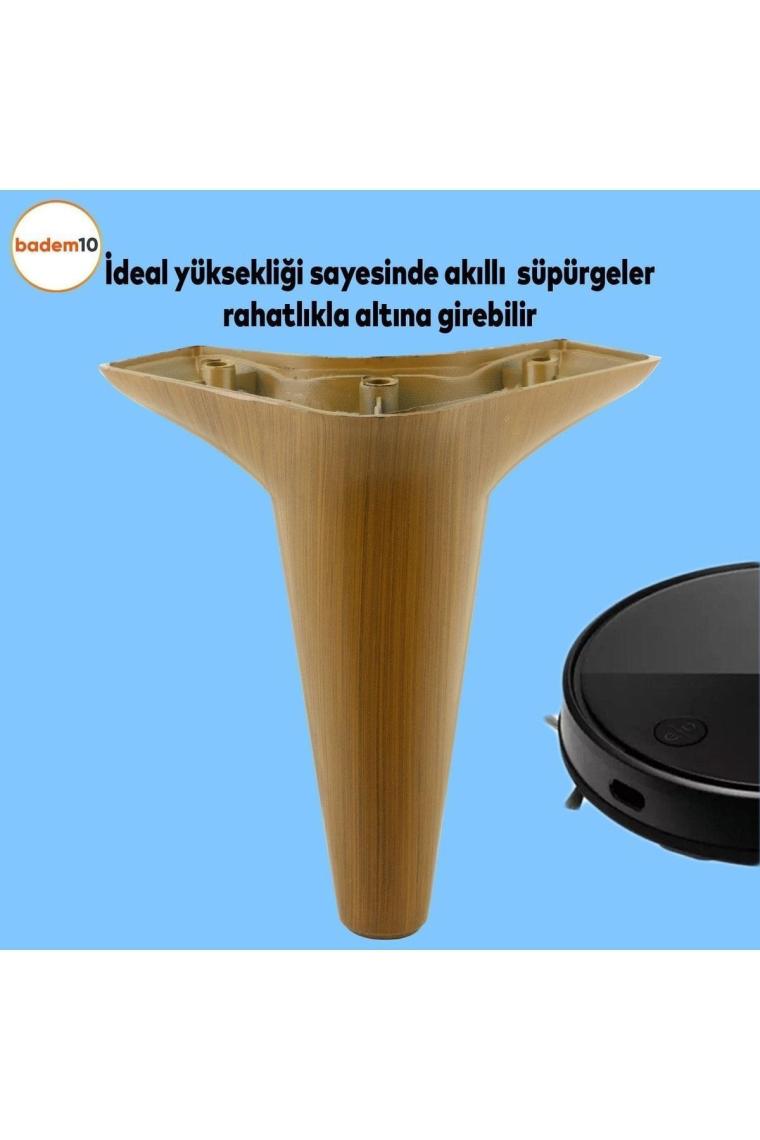 Badem10 Aspen Lüks Mobilya Kanepe Koltuk Tv Ünitesi Baza Yükseltici Ayağı Ayakları 15 Cm Koyu Ceviz Ayak