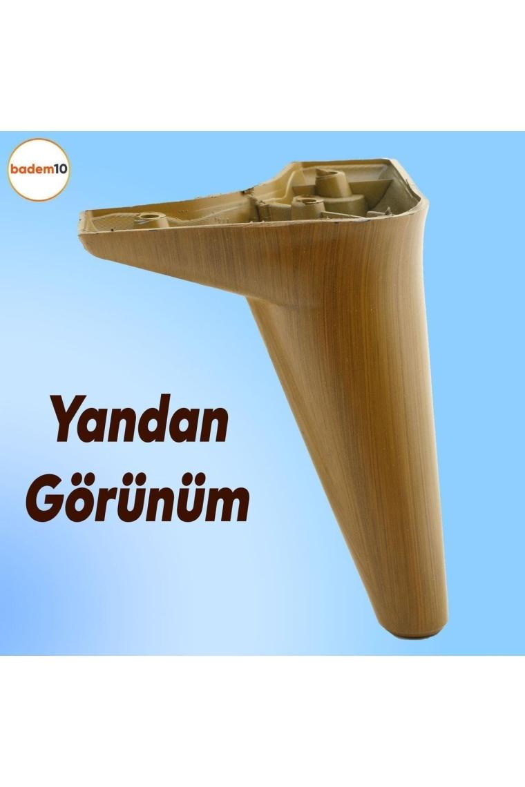 Badem10 Aspen Lüks Mobilya Kanepe Koltuk Tv Ünitesi Baza Yükseltici Ayağı Ayakları 15 Cm Koyu Ceviz Ayak