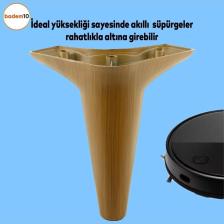 Badem10 Aspen Lüks Mobilya Kanepe Koltuk Tv Ünitesi Baza Yükseltici Ayağı Ayakları 15 Cm Koyu Ceviz Ayak